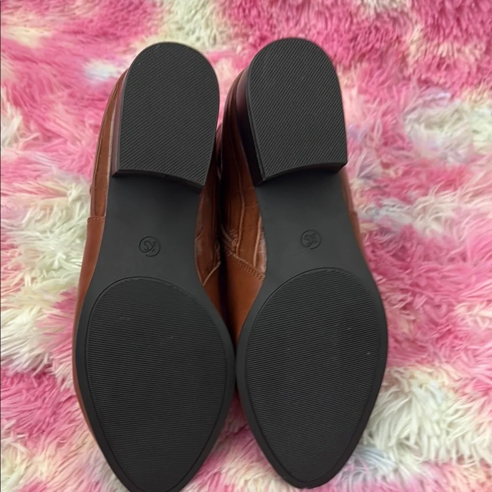 Karen Scott Brown Ankle‎ Booties with Elastic Panels